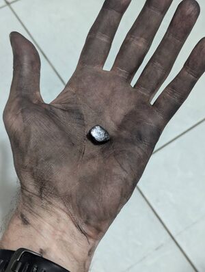 Piece of gravel finally released